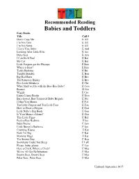 Babies and Toddlers