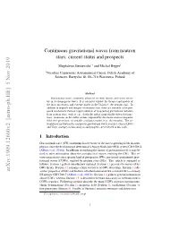Continuous Gravitational Waves from Neutron Stars: Current Status and Prospects