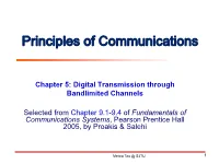 Digital Transmission Over Baseband Channels