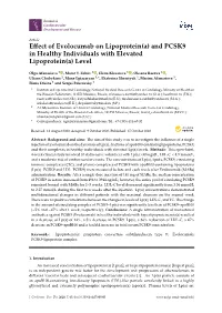 Effect of Evolocumab on Lipoprotein(A)