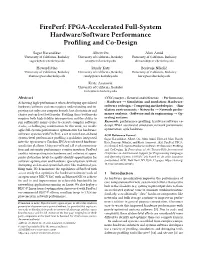 Fireperf: FPGA-Accelerated Full-System Hardware/Software Performance Profiling and Co-Design