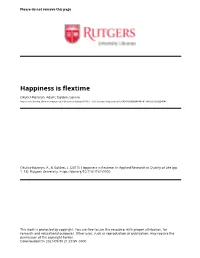 Happiness Is Flextime
