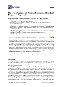 Molecular Genetics of Renal Cell Tumors: a Practical Diagnostic Approach