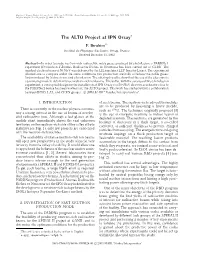 The ALTO Project at IPN Orsay*