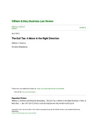 The Exit Tax: a Move in the Right Direction