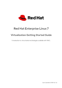 Virtualization Getting Started Guide