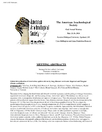 2018 AAS Abstracts