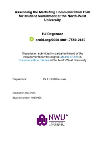 Communication Studies at the North-West University
