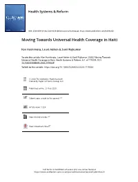 Moving Towards Universal Health Coverage in Haiti