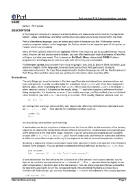Name Description