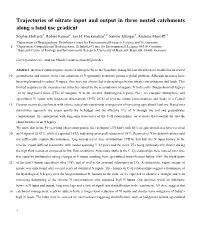 Trajectories of Nitrate Input and Output in Three Nested Catchments Along a Land Use Gradient