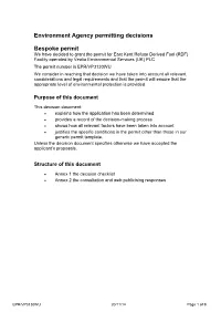 233 08 SD50 Environment Permitting Decision Document