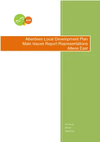 Aberdeen Local Development Plan Main Issues Report Representations Altens East