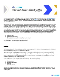 Microsoft Inspire 2020: Day One Justin Gilbert