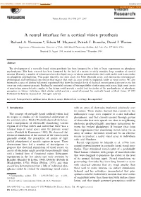 A Neural Interface for a Cortical Vision Prosthesis