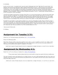 Assignment for Tuesday 3/31: Assignment for Wednesday 4/1