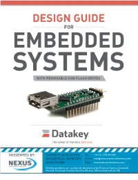 Embedded Systems Design Guide for with Removable Usb Flash Drives