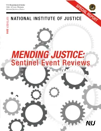 MENDING JUSTICE: Sentinel Event Reviews U.S