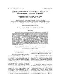 Stability of Metarhizium Acridum Based Biopesticide in Operational Conditions in Senegal