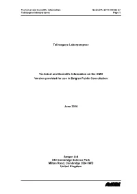 Talimogene Laherparepvec Technical and Scientific Information on The