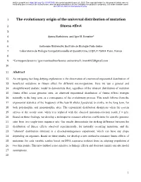 The Evolutionary Origin of the Universal Distribution of Mutation