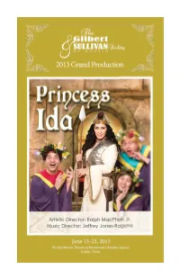 2013 Princess Ida Playbill.Pdf