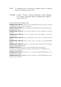 An Integrated System for Identifying the Hidden Assassins in Traditional Medicines Containing Aristolochic Acids
