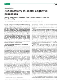 Automaticity in Social-Cognitive Processes