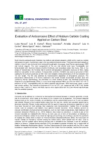 Evaluation of Anticorrosive Effect of Niobium Carbide Coating