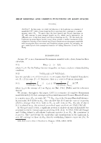 Heat Kernels and Green's Functions on Limit Spaces