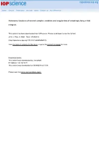 Holonomic Functions of Several Complex Variables and Singularities of Anisotropic Ising N-Fold Integrals