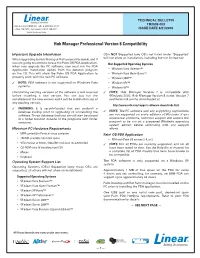 Hub Manager Professional Version 8 Compatibility