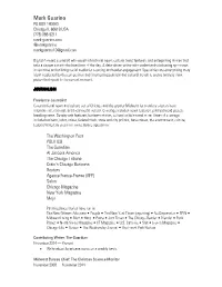 Markguarinocv Journalism Two Sheet