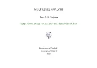 Multilevel Analysis