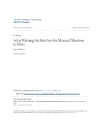 Solar Warning Architecture for Manned Missions to Mars James S