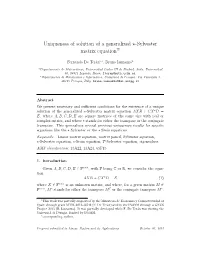 Uniqueness of Solution of a Generalized ⋆-Sylvester Matrix