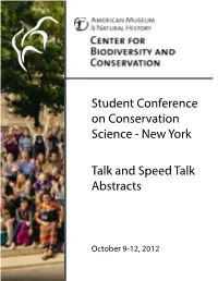 New York Talk and Speed Talk Abstracts