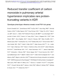 Reduced Transfer Coefficient of Carbon Monoxide in Pulmonary Arterial Hypertension Implicates Rare Protein-Truncating Variants I