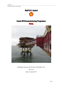 Shell U.K. Limited Leman BH Decommissioning Programme FINAL