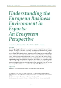 Understanding the European Business Environment in Esports