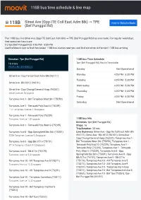 118B Bus Time Schedule & Line Map
