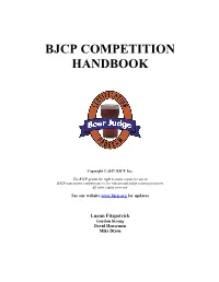 Bjcp Competition Handbook