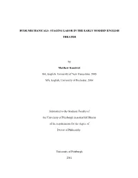 Drama, the Body, and Primitive Accumulation in Early Modern