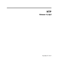NTP Release 4.2.8P3