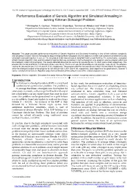 Performance Evaluation of Genetic Algorithm and Simulated Annealing in Solving Kirkman Schoolgirl Problem