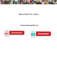 Sigma Delta Tau Letters