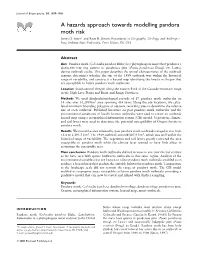 Speer, J. H., and R. R. Jensen. 2003. a Hazards Approach Towards
