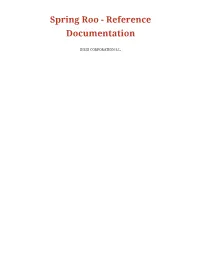 Spring Roo - Reference Documentation