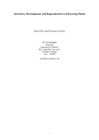 Structure, Development and Reproduction in Flowering Plants