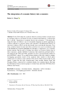 The Integration of Economic History Into Economics